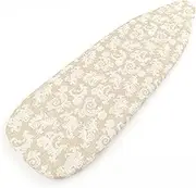 Encasa XO Ironing Board Cover with 4mm Extra Thick Felt Pad for Steam Press – Beige - (Fits Standard Boards of Medium 112x34 cm) Elastic Fitting, Heat Reflective, Protective