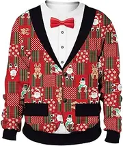 [JMEDIC] Ugly Christmas Sweatshirt, Unisex Christmas Jumpers, Novelty Christmas Pullover Jumpers for Men and Women