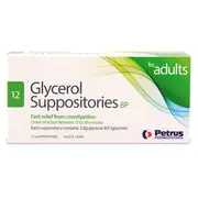 [Petrus Pharmaceuticals] Glycerol Suppositories B.P. for Adults 12 Pack