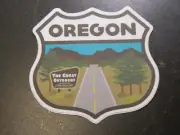 Cool Travel Sticker: OREGON Highway "The Great Outdoors" ~ Established in 1859