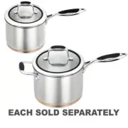 Scanpan Genuine Impact Coppernox Saucepan with Lid Cast Stainless Steel Handle