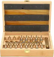 [FENX] Watch Mainspring Winder Repair Tools, Copper Mainspring Winder Set High Precise Handle Watchmaker Tools Watch Winding Tool Accessories with Composite Wooden Box for Watchmaker