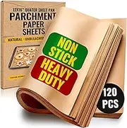 Baker's Signature Parchment Paper Baking Sheets by | Precut Non-Stick & Unbleached - Will Not Curl or Burn - Non-Toxic & Comes in Convenient Packaging - 12x16 Inch Pack of 120