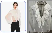 STUNNING Dolce & Gabbana Ruffle Pleated Long Sleeve Sheer Silk Blouse Top $2,500