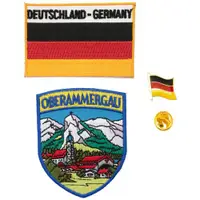在飛比找ETMall東森購物網優惠-時尚男臂章補丁 三件組上阿默高地標＋德國國旗幟刺繡 ＋徽章 