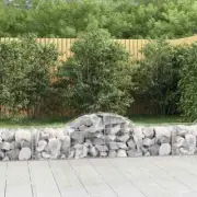 NNEVL Arched Gabion Basket 200x50x40/60 cm Galvanised Iron