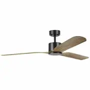 Eglo Iluka 60" DC ABS 3 Blade Ceiling Fan with Remote-Black/Timber