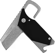 Kershaw Pub, Black Multifunction Pocket Knife (4036BLKX) with 1.6 Inch 8Cr13MoV Stonewash Blade and Black Handle, Includes a Screwdriver Tip, Pry Bar, Key Chain Attachment and Bottle Opener; 1.9 oz