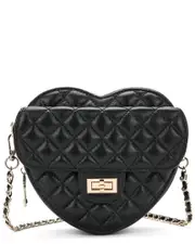 Tiffany & Fred Paris Quilted Leather Heart-Shaped Crossbody