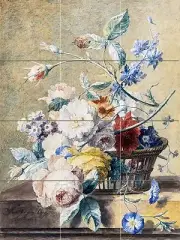 BEAUTIFUL ROSES AND OTHER FLOWERS Tile Mural Kitchen Bathroom Wall Backsplash