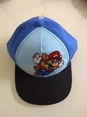 Nintendo Licensed Super Mario Bros 3 boys Blue Black Baseball Cap Hat Size 53cm