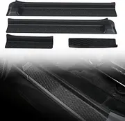 LitMiRaCle Door Sill Guard Kit Car Anti-Scratch Threshold Protector Door Entry Guard Scuff Plate Cover Compatible with Jeep Wrangler JL JLU 2018-2023 & Jeep Gladiator JT 2020-2022