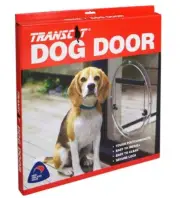 Transcat Large Dog Door – 4-Way Lock, Clear Flap, 285mm Wide