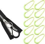 Upgraded Zipper Pulls Durable Zipper Pulls Premium Zipper Pull Replacement Zipper Extension Zip Fixer for Backpacks, Jackets, Luggage, Purses, Handbags,Clothes, Sportswear (Green)
