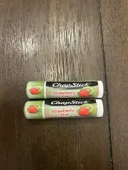 CHAPSTICK STRAWBERRY KIWI Lip Balm Set of 2 Collector Item HTF New Flavor!