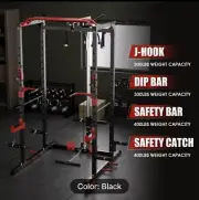 Power Rack Cage With Lat Pull-down System And Multi Functional Squat Rack