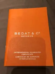 Authentic BEDAT & CO Blank Watch warranty Certificate