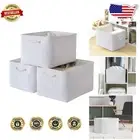 Collapsible Extra Large Storage Bins – Sturdy White Cubes for Smart Organization