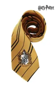 Hufflepuff Tie Harry Potter Deluxe Necktie Dress Up Halloween Costume Accessory