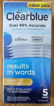 Clearblue Digital Pregnancy Test, 5 Tests