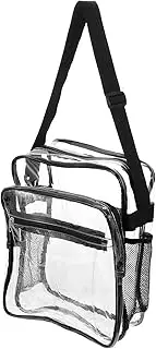 [INOOMP] Clear PVC Crossbody Bag for Women Single Shoulder Travel Pouch Stylish Transparent Storage Handbag for Work Leisure for Essentials