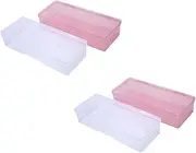 Manicure Tool Box Set 4pcs Nail Tools Storage Case Nail Brush Storage Compact Portable Beauty Tools Kit
