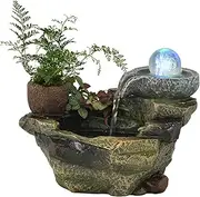 Tabletop Fountains Rockery Flowing Water Fountain Ornaments Fish Pond Office Micro Landscape Tea Table Top Bonsai Interior Decoration Indoor Water Fountains