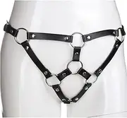 SM Training Chastity Pants PU Triangular Chastity Pants Adult Toy Leather Pants Women's SM chastity Pants