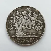 在飛比找樂天市場購物網優惠-1935康涅狄格州半美元紀念章 50美分硬幣魔術幣外國錢幣仿