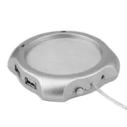 4 Port USB Hub Tea Coffee Cup Mug Warmer Heater Pad Liquid Temperature Control p