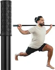 [Mobility Mentor] Mobility Stick - Stretching Stick - 5ft Bamboo Yoga Stick - Physical Therapy Stick - Workout Stick Stretching Bar - Yoga Dowel with Sturdy Handles & Online Video Library (Bamboo,
