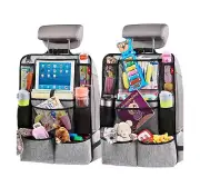 Helteko Backseat Car Organizer, Kick Mats Back Seat Protector with Touch Scre...