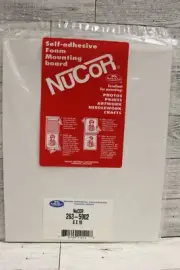 Nucor Self-Adhesive Foam Mounting Board - 8x10 - New