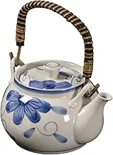 Omotenashi Sometsuki Hana Teapot 1000ml (Mino-Yaki Ceramic)