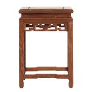 Chinese Square Rack Wenge Wood Bonsai Plant Flower Stand Stone Vase Craft Base