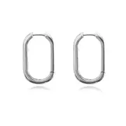 Culturesse Abel 25mm U Huggie Earrings Women Fashion Jewellery Sterling Silver
