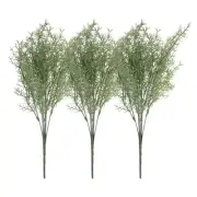 3Pcs Artificial Grass Plants, 14.6" Plastic Fake Tall Grass Greenery, Green