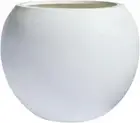 DTY Signature Mount Sherman 1-Piece Fiberstone Planter for Indoor/Outdoor, White