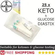 25 x Ketostix Test Strips: PALEO/Keto/Ketone/Glucose/Ketosis Urine - AUS STOCK