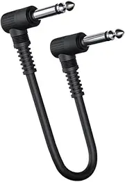 Kisangel Instrument Cables for Bass and Keyboard Effect Pedals Oxygen Double Shielded Heavy Duty Connectors Straight to Right Angle Black