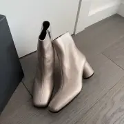Ann Demeulemeester Metallic Ankle Boots