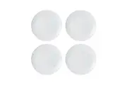 4pc Mikasa Chalk Kitchen Porcelain Side Plate Tableware Dining Set, 21cm, White