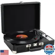 Hododou Vinyl Record Player Portable Suitcase Turntable Bluetooth USB Recordi