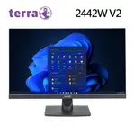 【TERRA 德國沃特曼】2442W V2 抗藍光螢幕(24型/IPS/HDMI/VGA/100HZ)