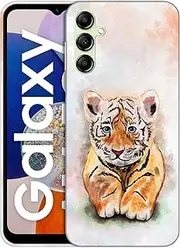 [GlamCase] for Samsung Galaxy A14 5G / 4G Case, Galaxy A14 5G / 4G Case - Cute Baby Tiger Printed Cute Plastic Hard Protective Designer Back Phone Case/Cover for Samsung A14 5G & 4G Multicolor