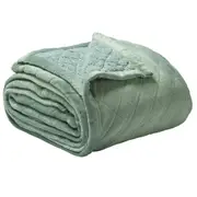 Bianca Mansfield velvet Sherpa Blanket 480gsm Sage