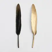 20pcs Gold Black Goose Feathers 10-15cm Millinery DIY Craft Wedding Party Decora