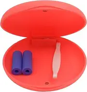 Dentojoy Slim Aligner Case/Aligner and Retainer Case/Dental Orthodontic Retainer Box - Hot Pink Color with 2 Pcs Aligner Chewies and 1 Pcs of Aligner Retriever Remover Tool with each Pack