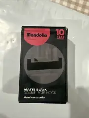 Mondella Rumba Matte Black Double Robe Hook
