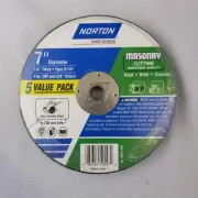 = Norton 7" Circular Saw Blade Diameter 1/8" Thick Type 01/41 5 Pc Value Pack